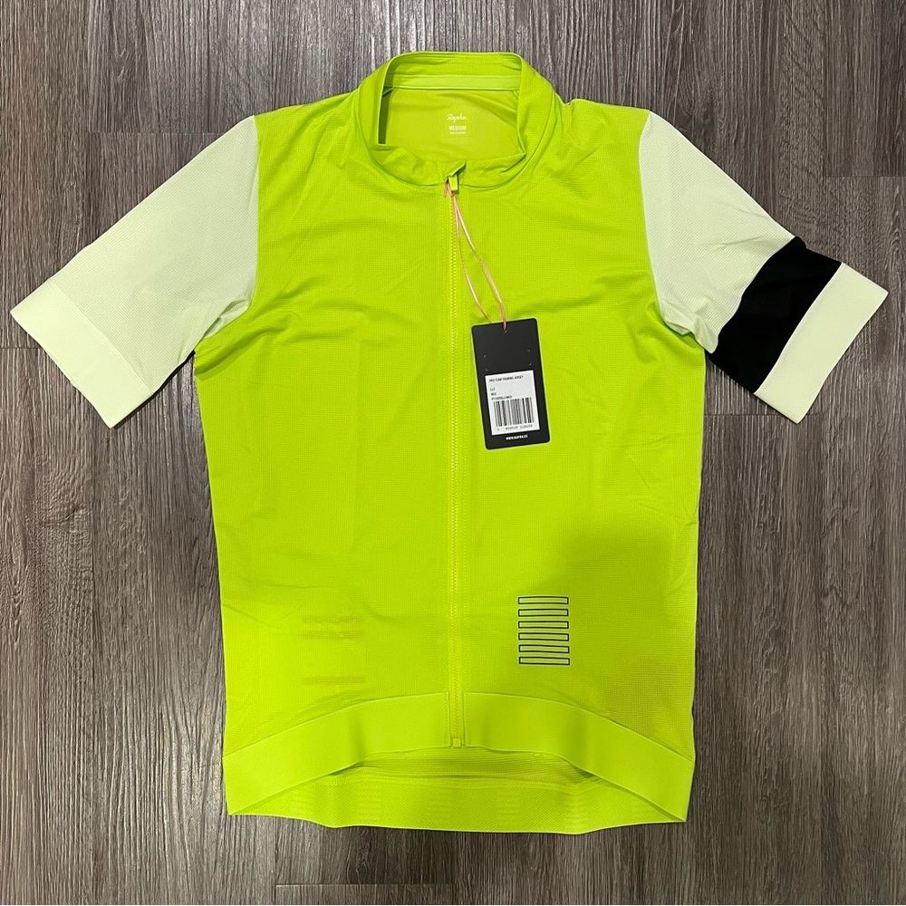 NEW Rapha Men’s Pro Team Training Cycling Jersey - Lime/Light Green Medium